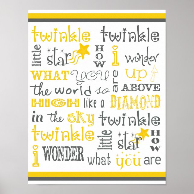 Twinkle Twinkle Little Star Poster (Frente)
