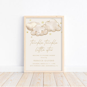 Twinkle Twinkle Pequena Estrela Poster de Boas-vin