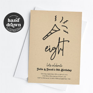 Twins 8º Convite de aniversário