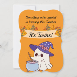 Twins no Halloween - Anúncio de Gravidez