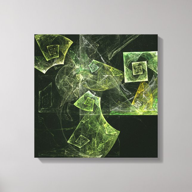 Twisted Balance Abstrato Art Quad Canvas (Frente)