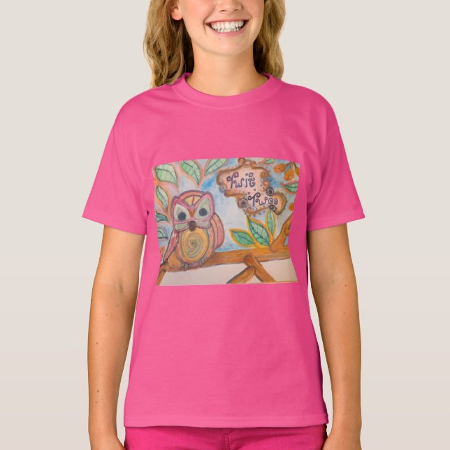 Twit Twoo, t-shirt das garotas Coruja (Frente)