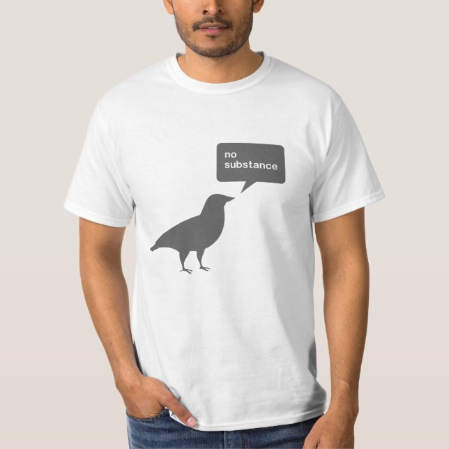 Twitter nenhum t-shirt da substância (Frente)