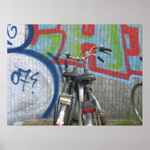 Two Amsterdam Bikes Holland Photo Art Poster