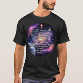 Two Great Commandments Bible Verse Space T-Shirt