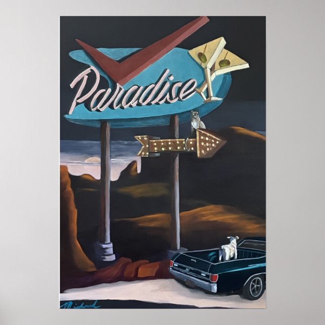 Two Tickets a Retro Las Vegas Sign poster (Frente)