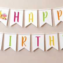 Twotti Frutti Bandeira de Aniversário de 2 Anos