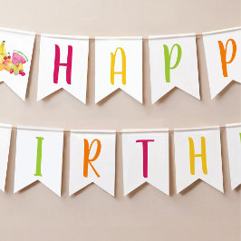 Twotti Frutti Bandeira de Aniversário de 2 Anos