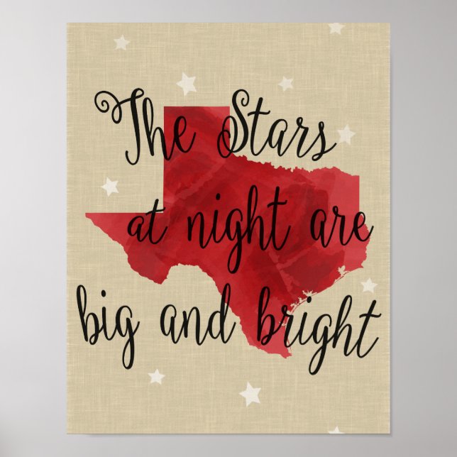 TX - Estrelas no Night Poster (Frente)