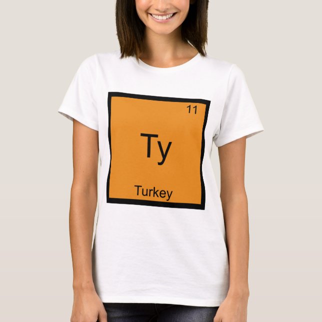 Ty - Camiseta Divertida de Elemento de Química do  (Frente)