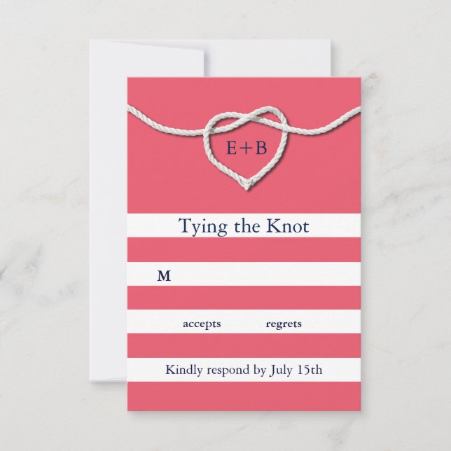Tying the Knot Coral RSVP (Frente)