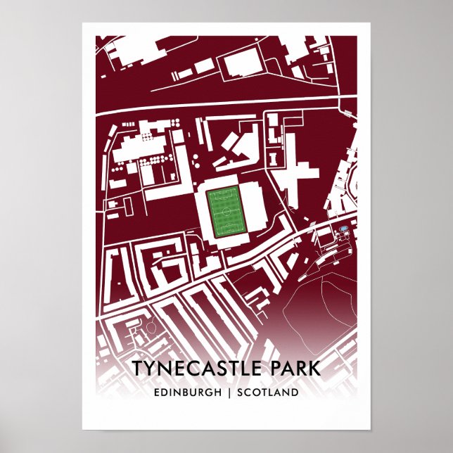 Tynecastle Park Poster - Home of Midlothian FC (Frente)
