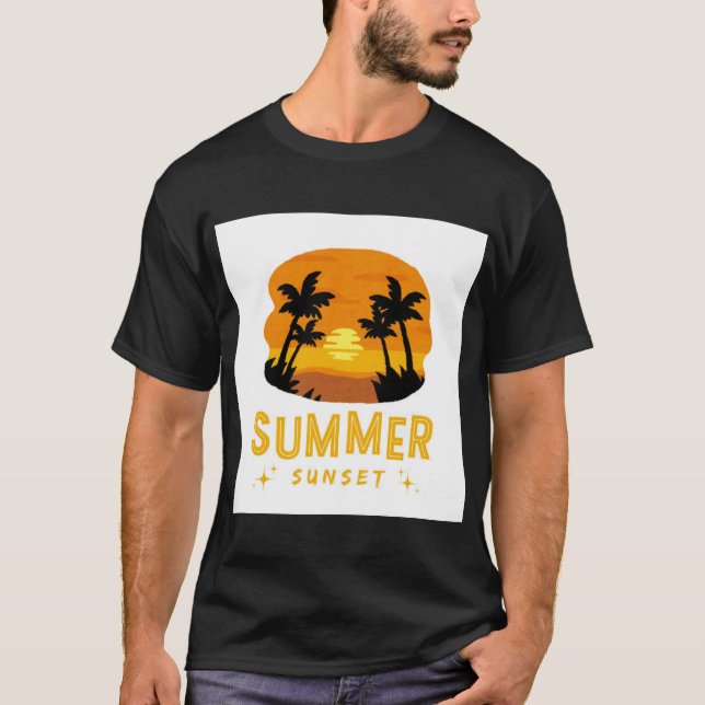 Typografia amarelo sunset natural T-shirt (Frente)