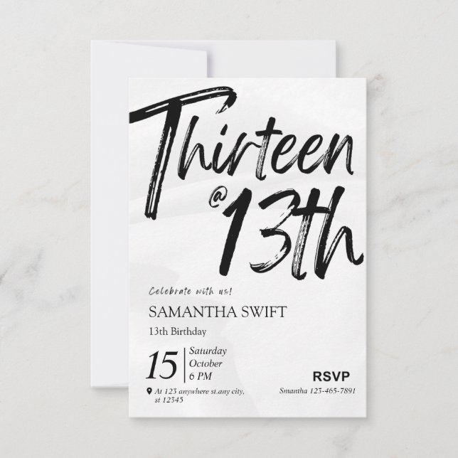 Typografia Doces convites para 13 anos (Frente)
