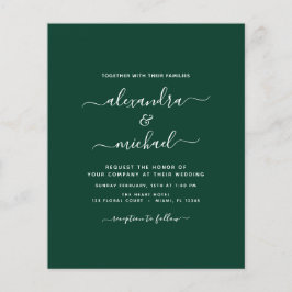Typografia Moderna do Casamento Verde de Emerald