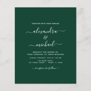 Typografia Moderna do Casamento Verde de Emerald