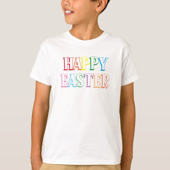 Typografia T-Shirt com saudação de Felz pascoa col (Frente)