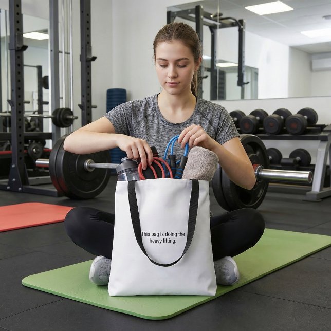 Typography funny  humor cute  fun  quote tote bag (Criador carregado)