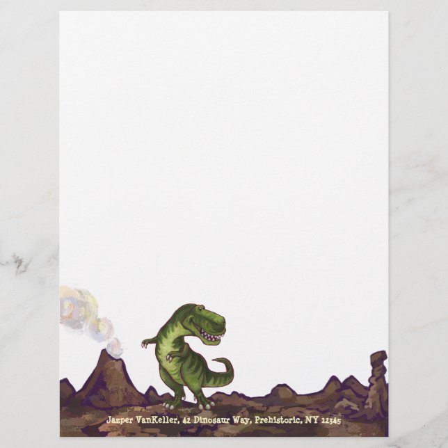 Tyrannosaurus Rex Escrevendo coisas (Frente)
