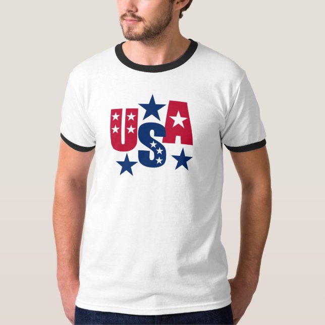 U-American Flag Colors T-Shirt (Frente)