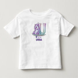 U é para Unicórnio – Camiseta Personalizada para C