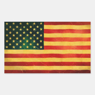U.S.A. Etiquetas da bandeira do estilo do vintage