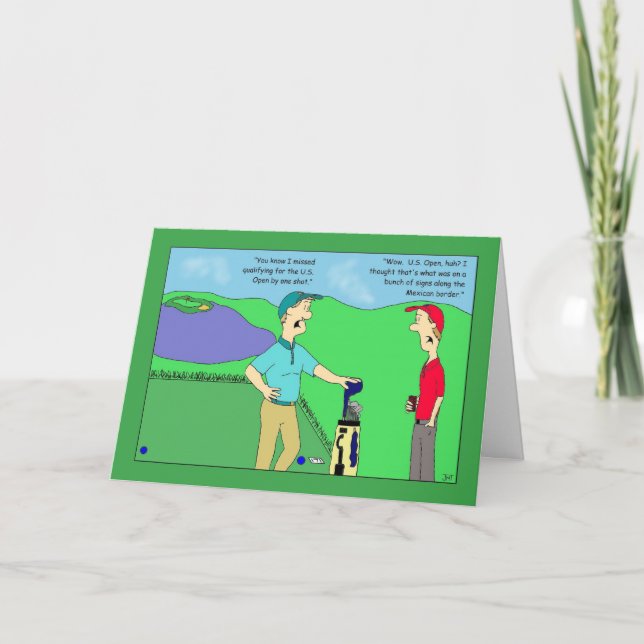 U.S. Abra o cartão de aniversário do golfe (Frente)