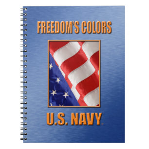 U.S. Caderno espiral da foto do marinho