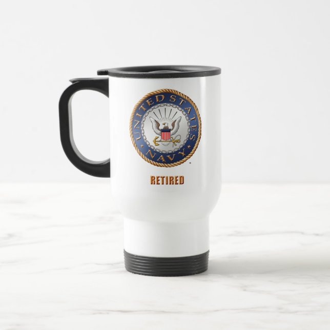 U.S. Caneca aposentada marinho do viagem/viagem ao (Esquerda)