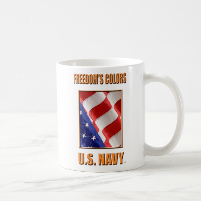 U.S. Caneca branca clássica do marinho (Direita)