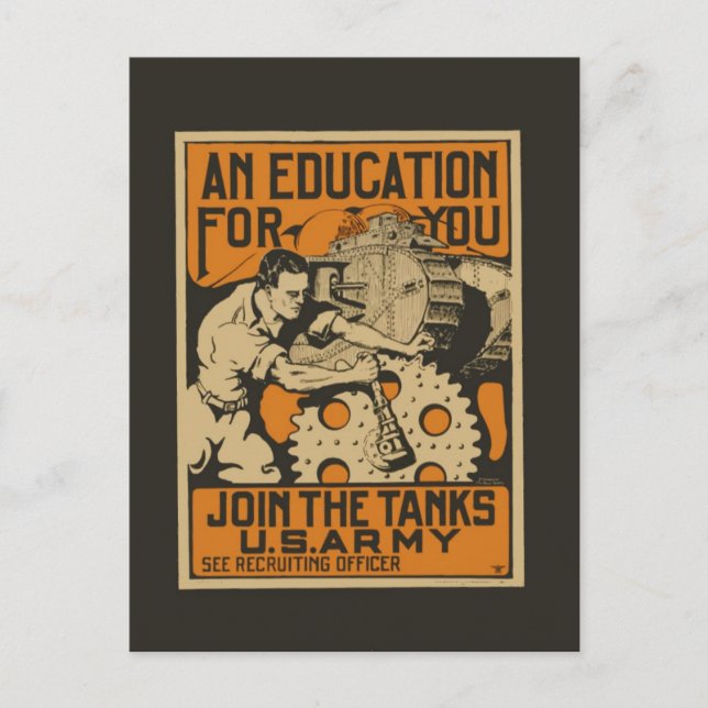 U.S. Cartão de recrutamento do exército (Frente)