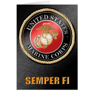 U.S. Cartões de Semper Fi do Corpo do Marines