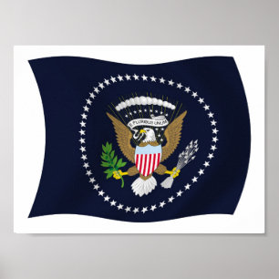 U.S. Impressão presidencial do poster da bandeira