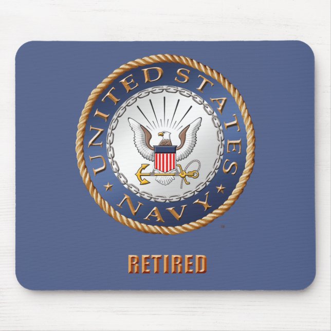 U.S. Mousepad aposentado marinho (Frente)