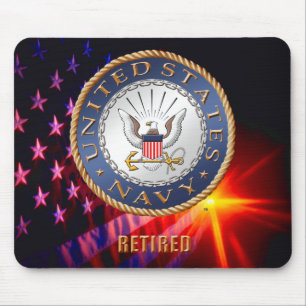 U.S. Mousepad aposentado marinho
