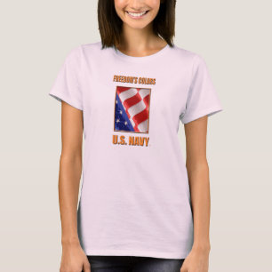 U.S. O t-shirt básico das mulheres do marinho