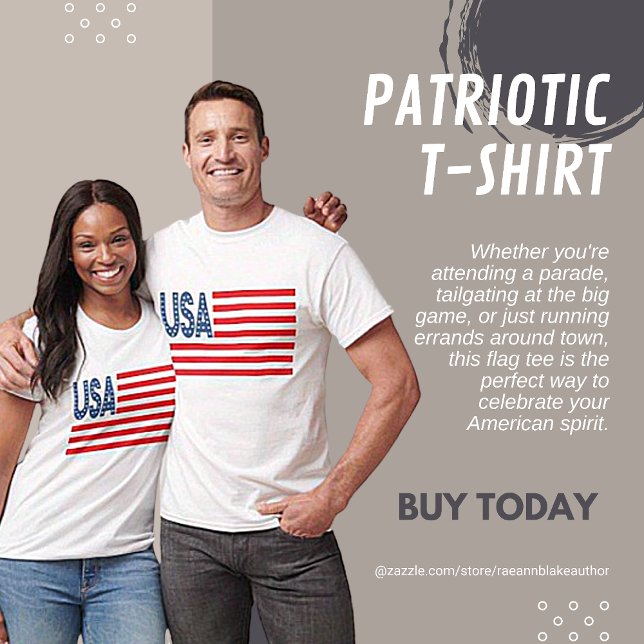 U.S. Patriotic Flag T-Shirt (Criador carregado)