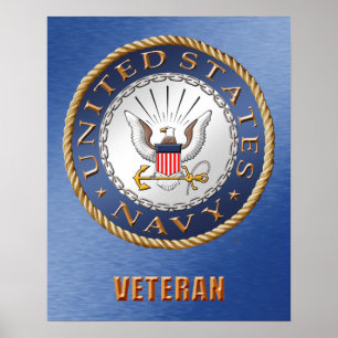 U.S. Poster do veterano do marinho