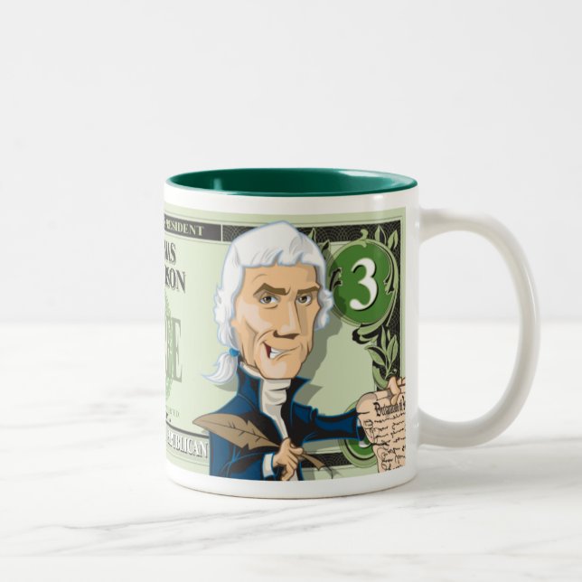 U.S. Presidentes Caneca Coleção: #3 Jefferson (Direita)
