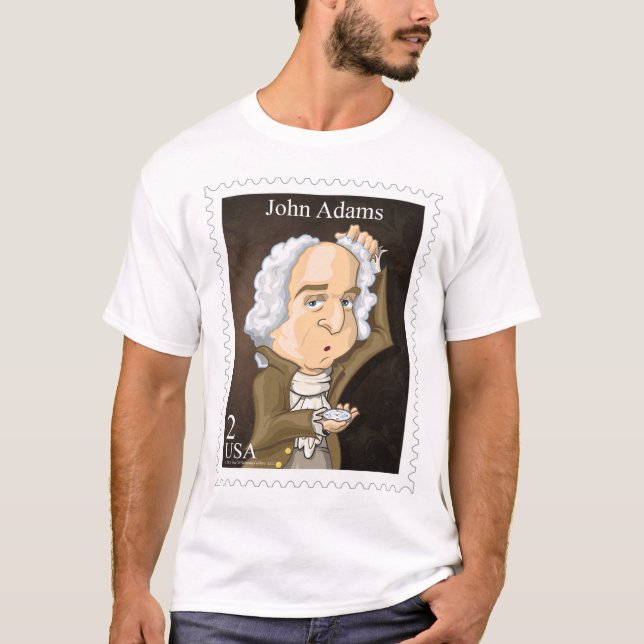 U.S. Presidentes Carimbo Camisa #2 Adams (Frente)