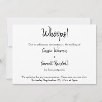 "Uau!" Anúncio de casamento adiado