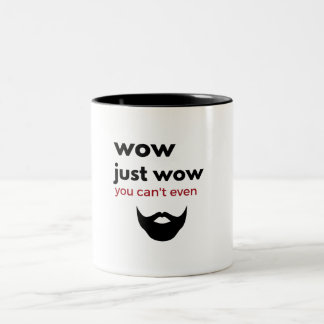 uau apenas uau caneca - barba do hipster