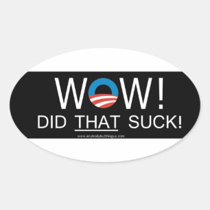 Uau! Isso Chupou! Adesivos Ovais