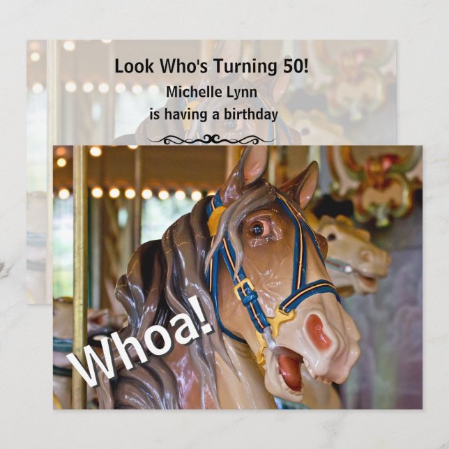 Uau! Veja quem é o convite de aniversário de 50 ca (Frente/Verso)