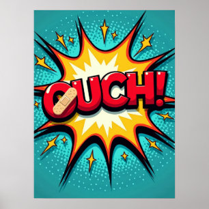 UCH! Poster de Explosão em Comic pop
