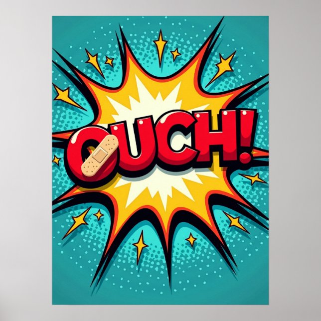 UCH! Poster de Explosão em Comic pop (Frente)