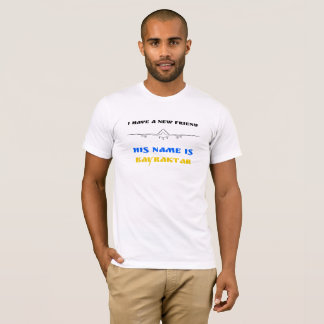 Ucrânia Bayraktar Ucraniano Bandeira T-Shirt (fren