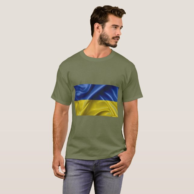 Ucrânia Flag Colors T-Shirt (Frente Completa)