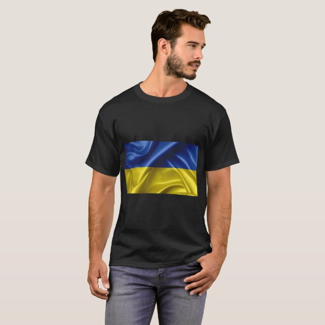 Ucrânia Flag Colors T-Shirt (Frente Completa)