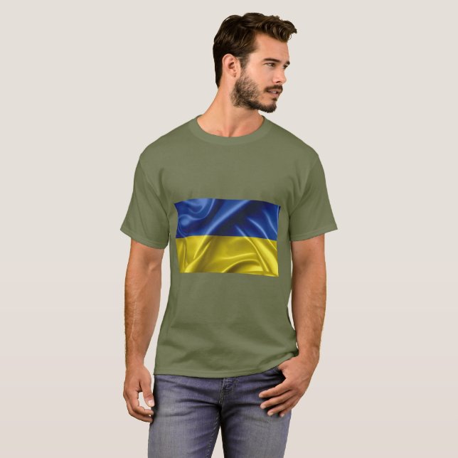 Ucrânia Flag Colors T-Shirt (Frente Completa)